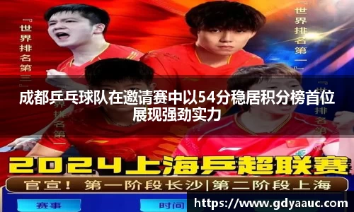 成都乒乓球队在邀请赛中以54分稳居积分榜首位展现强劲实力